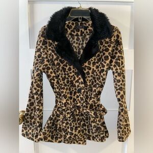 Creazioni Effeci Cheetah Print Peacoat / sweater